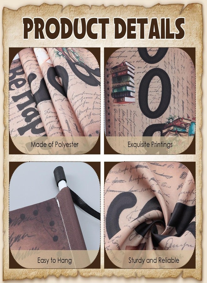 Chiisong 3 Pcs Vintage Book Party Decorations Retro Book Club Banners Library Reading Porch Signs a New Chapter Hanging Flags Photo Prop Backdrop Supplies for Door Wall Yard Birthday School Classroom - Image 3