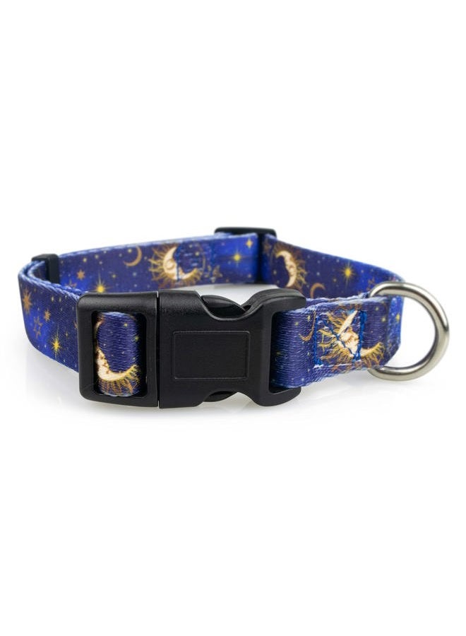 Limeloot Celestial Moon Dog Collar for Medium Dogs, Male or Female Dog Collar with Moon, Stars, and Sky, Medium - Image 3