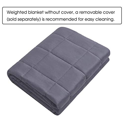 Weighted Idea Weighted Blanket for Adults (Dark Grey,60"x80",20lbs) Cooling Breathable Heavy Blanket with Premium Glass Beads All-Season Soft Thick Comfort - Image 3