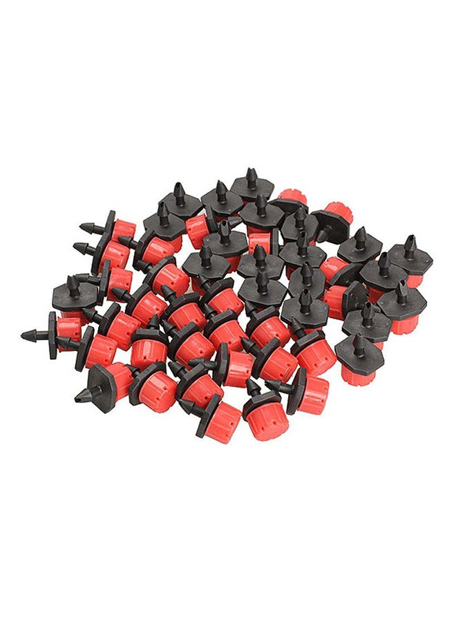 Palaplast 100-Piece Misting Micro Flow Dripper Drip Head Red/Black - Image 1