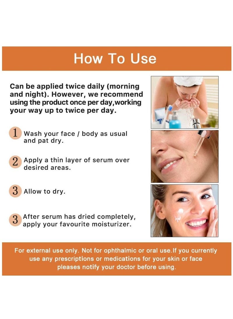 ELBBUB - Vitamin C 20% Anti-Aging Serum for Face with Hyaluronic Acid Retinol & Amino Acids Boost Skin Collagen Brighten Hydrate & Plump Skin Anti-Aging & Wrinkle Facial Serum 30ml - Image 1