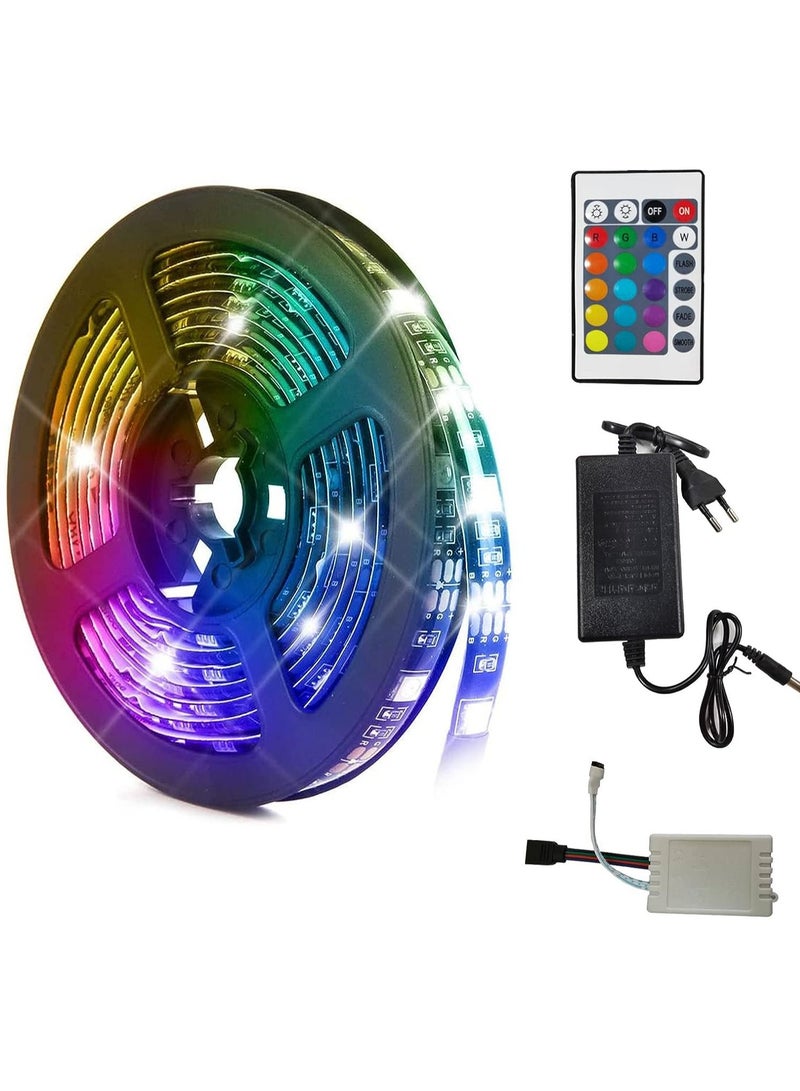 SOSEKO LED Low Voltage Strip Light Waterproof 24 key Remote Control to Select Light Color 4.5 M - Image 1