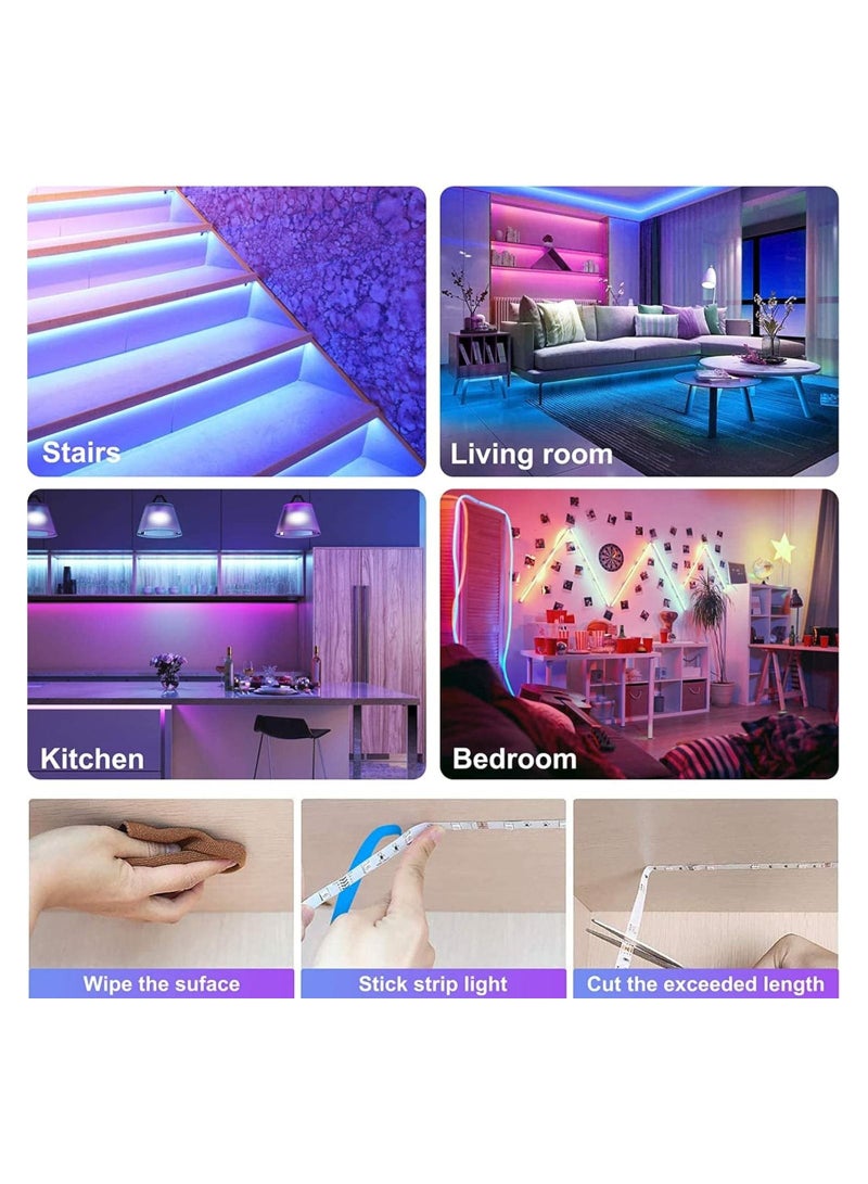 SOSEKO LED Low Voltage Strip Light Waterproof 24 key Remote Control to Select Light Color 4.5 M - Image 2
