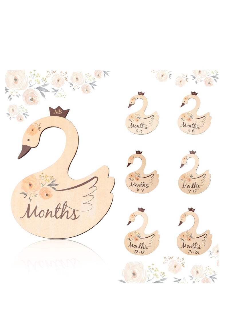 Captaintech Baby Closet Dividers for Clothes Organizer -Beautiful Wooden Double-Sided Baby Clothes Size Hanger Organizers for Newborn to 24 Months for Nursery Decor - Image 1