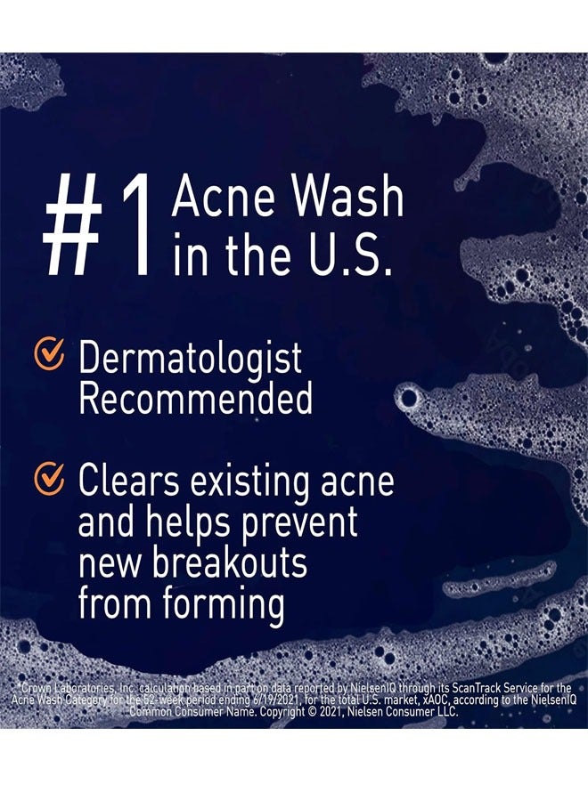 بانوكسيل Acne Foaming Wash Benzoyl Peroxide 10% Maximum Strength Antimicrobial(5.5 Oz),Clears Existing Acne And Helps Prevent New Breskouts From Forming,Trests Acne On Face And Body 156ggrams - Image 2