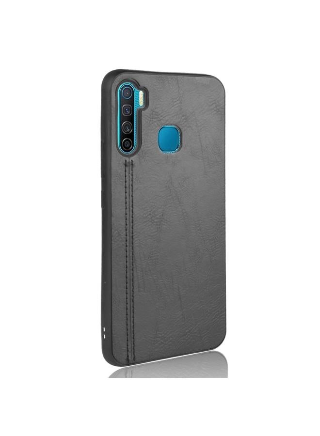 Zaboon Case For Infinix S5 / S5 Lite/ X652 Shockproof Sewing Cow Pattern Skin PC + PU + TPU Case - Image 3