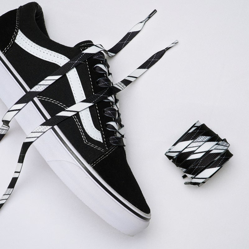 Lin Feng Black Personality Stars Cashew Flowers Joker Vance Canvas Shoes Casual Shoes Sneaker Shoes Shoes Shoelaces - Image 3