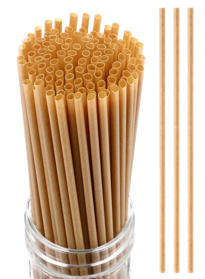 Potchen 500 Pcs 8" Biodegradable Sugarcane Straws Compostable Disposable Drinking Straws Bulk for Hot Cold Drinks Parties Restaurants Home - Image 1