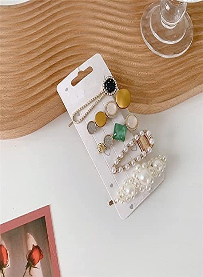 SQUICKLE 5 Pcs White Pearl, Macaron And Diamond Hair Clips/Metal Hair Pins/Hair Barrette Fashion Styling Hair Accessories For Women/Girls& Bridal - Image 4