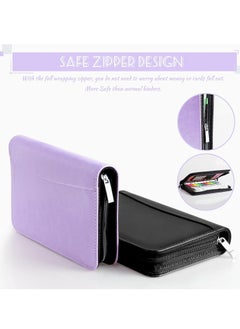 SYOSI Budget Binder with Zipper Envelopes, Cash Envelopes for Budgeting, A6 PU Leather Budget Planner with Cash Envelopes Calculator, Bill Money Organizer for Cash Saving Budget System Wallet Purple  - Image 2