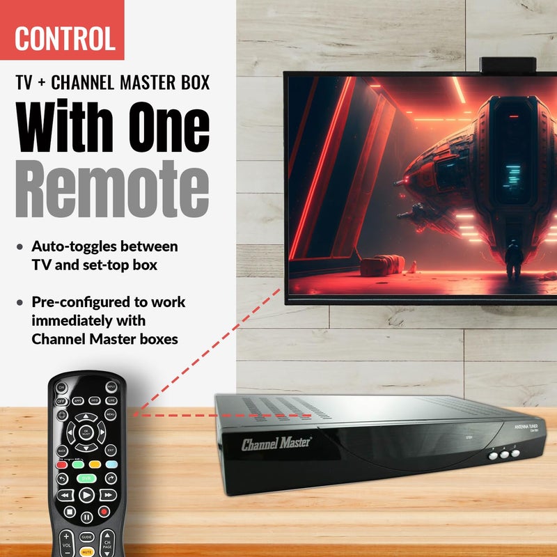 ANDERIC RRCM7500 for Channel Master DVR Remote Control CM7500XRC2 Replacement Remote for Channel Master - Works 100% - Works CM7500XRC2, CM7500GB16, CM7001, CM7004, CM7500TB1 - Image 4