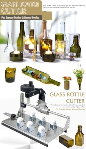 DAUEPKD Glass Bottle Cutter,Wine Bottle Cutter,Glass Bottle Cutter Kit for All Shapes,Bottle Cutter & Glass Cutter Kit Round and Square,Wine Bottle Cutter Tool for Glass Cutting,Glass Bottle Cutting Kit - Image 5