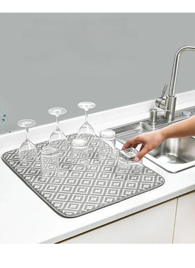 Super Absorbent Dish Drying Mat Random Colors and Patterns 50*40Cm - pzsku/Z467AE904CE204640DC07Z/45/_/1728281219/3fe665be-1229-4065-ad6c-59ecb417bf8a