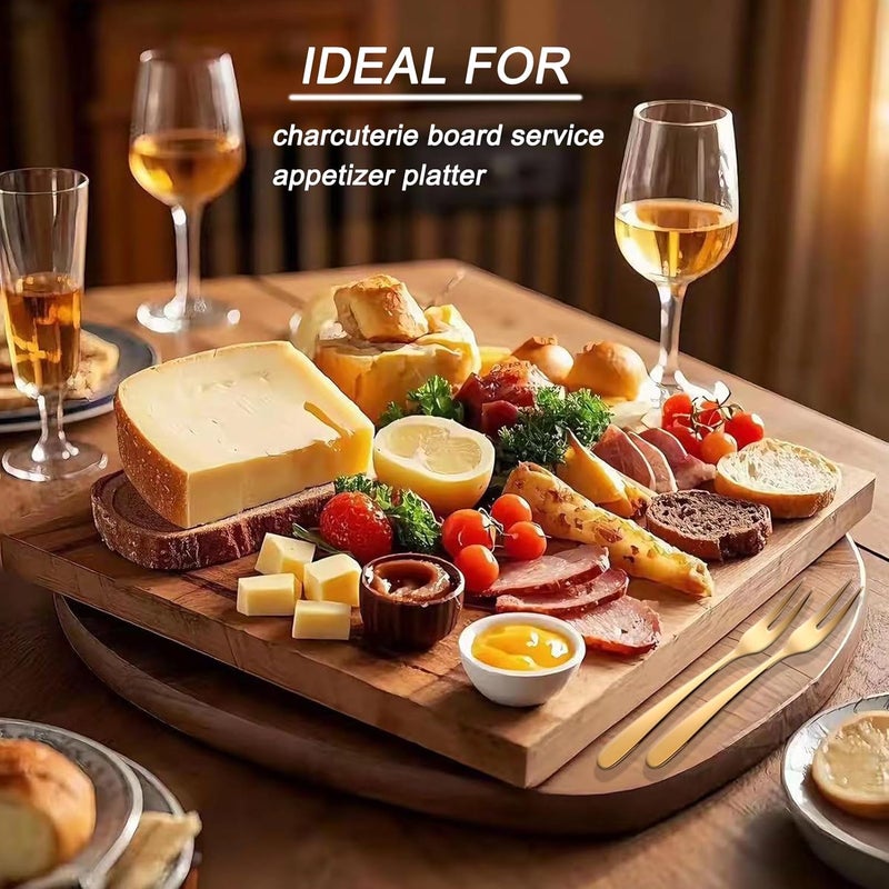 Mafier 5.51-inch Gold Fruit Forks For Charcuterie Board Service,18/10 Stainless Steel Dessert Tasting Mini Cocktail Appetizer Forks,Dishwasher Safe (Set of 12) - Image 5