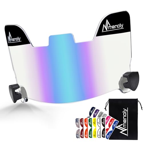 MENOLY Football Visor Youth Football Helmet Visor Scratch Resistant UV Block Facial Protection Visor for Football Helmet - Image 1