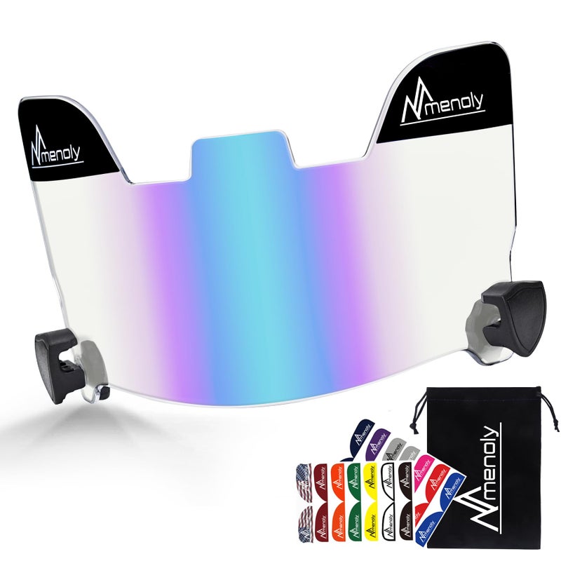 MENOLY Football Visor Youth Football Helmet Visor Scratch Resistant UV Block Facial Protection Visor for Football Helmet - Image 2