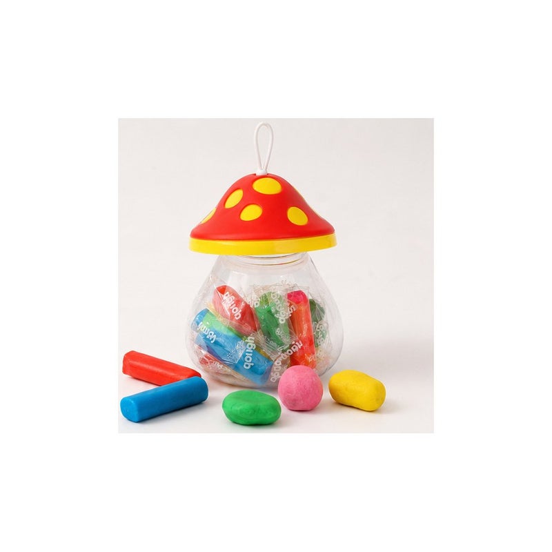 Amos Play Dough Modelling Clay Set in Mushroom Container, Multicolour - Image 2