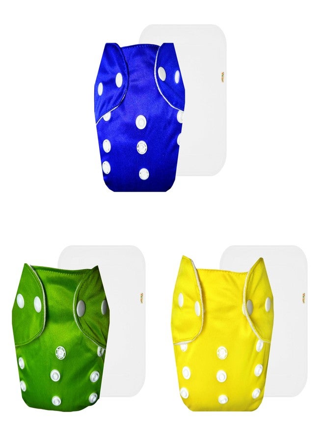 حفاضات دمبلدو لايت القماشية مع حشوة قطنية (عبوة من 3) | مضادة للحساسية | قابلة لإعادة الاستخدام والغسل | أزرار كبس قابلة للتعديل | مثالية لفصل الصيف الهندي | من 3 أشهر إلى سنتين | مناسبة للجنسين - Image 1