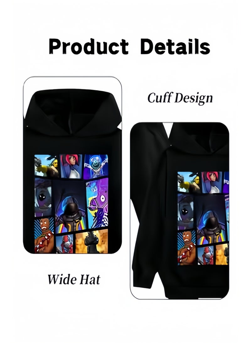 هالامودو طقم بدلة رياضية للرجال مكون من قطعتين، ملابس رياضية كاجوال متباينة الألوان، ملابس رياضية، بلوفر عصري، أزياء الشارع، ملابس حضرية، سويت شيرت بغطاء رأس للارتداء اليومي - Image 3