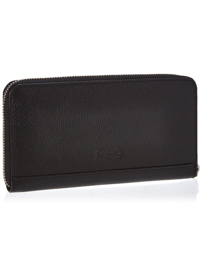 Timberland Womens Leather Rfid Zip Around Wallet Clutch With Strap Wristlet Black (Pebble) One Size Us  - Image 2