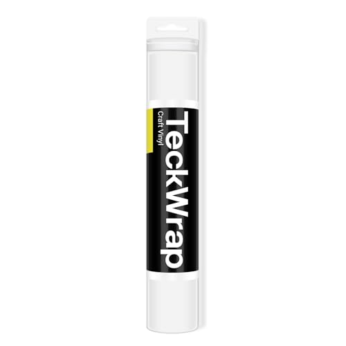 TECKWRAP 001 Vinyl Matte Permanent Adhesive Vinyl for Craft Decal Projects 12" x 10ft, Matte Coconut White - Image 1