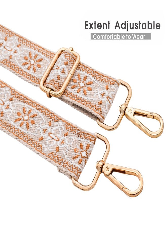ROYGBCP Replacement Purse Strap Shoulder Strap Adjustable Crossbody Strap for Women Crossbody Wide Shoulder Bag, Camel Star-Gold Metal - Image 5