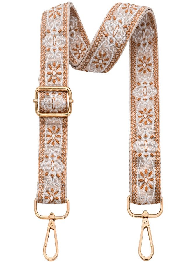 ROYGBCP Replacement Purse Strap Shoulder Strap Adjustable Crossbody Strap for Women Crossbody Wide Shoulder Bag, Camel Star-Gold Metal - Image 2