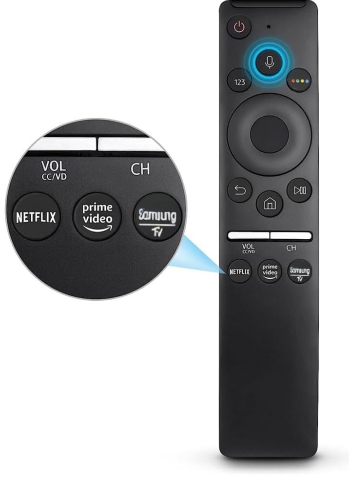 ELTRAZONE BN59-01327G Replace Voice Remote Control for Samsung QLED Smart TV - Compatible with QA55Q95TAW, QA65Q95TAW, QA65Q800TAW, QA75Q95TAW, Q80T, Q70T, Q60T, Q90T, Q800T, Q900TS, Q950TS & More - Includes Battery - Image 4