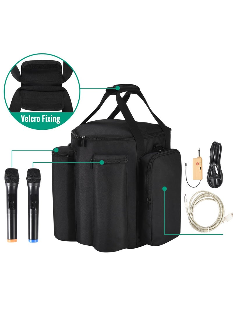 Carrying Case Portable Bag Travelling Case Compatible with Bose S1 Pro+/S1 Pro Portable Bluetooth Speaker and Microphone (Black) - Image 4