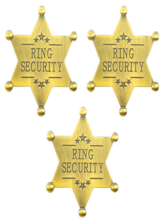 ERDOGLY Metal Ring Security Badge, Ring Bearer Gifts Metal Brooch, Rings Security Wedding Accessories Keepsake for Party, Rehearsal, Youngs, Security Badges for Wedding Souvenirs (3Pcs) - Image 1