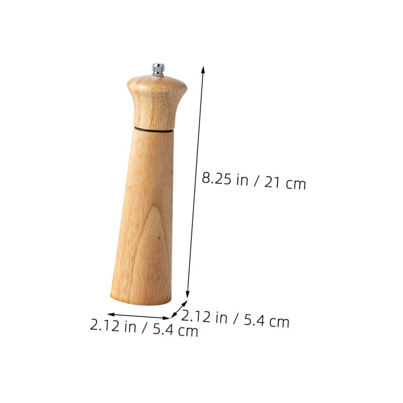 Manual Wooden Pepper Grinder Salt Mill Refillable 8 Inch Kitchen Spice Grinder - Image 3