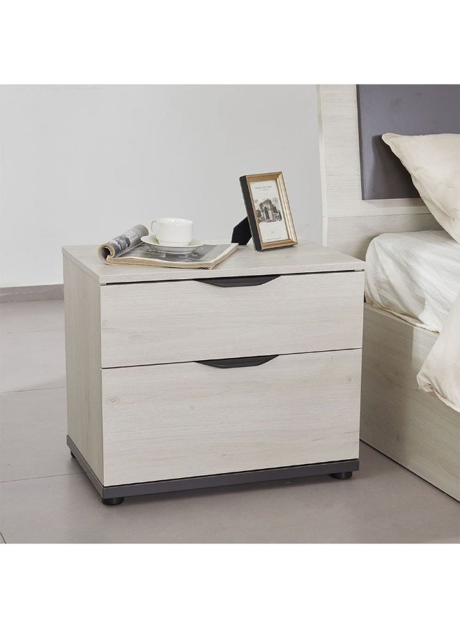 DANUBE HOME Pletora Night Stand| Multifunctional Bedside Table Space Saving Nightstand Side Table Modern Design Furniture For Bedroom L60Xw39Xh51Cm -Grey Oak - Image 1