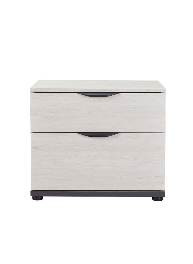 DANUBE HOME Pletora Night Stand| Multifunctional Bedside Table Space Saving Nightstand Side Table Modern Design Furniture For Bedroom L60Xw39Xh51Cm -Grey Oak - Image 3