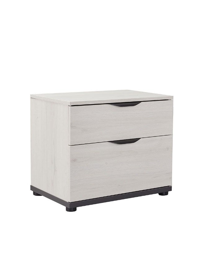 DANUBE HOME Pletora Night Stand| Multifunctional Bedside Table Space Saving Nightstand Side Table Modern Design Furniture For Bedroom L60Xw39Xh51Cm -Grey Oak - Image 4