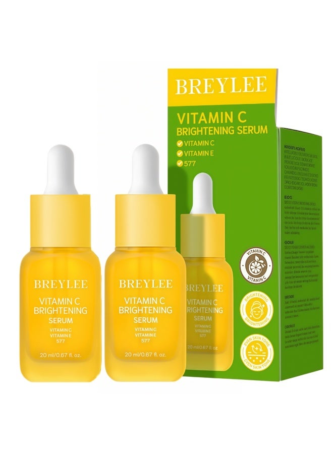 بريلي سيروم فيتامين سي لتفتيح البشرة - تركيبة مُحسّنة مع فيتامين إي و٥٧٧، مضاد للأكسدة، يُفتّح لون البشرة، يُقلّل الميلانين، يُرطّب ويُنعّم البشرة لجميع أنواع البشرة ٢٠ مل *٢ - Image 1