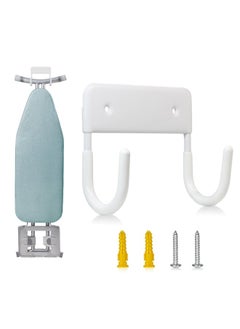 Hai Ironing Board Hanger Wall Mount Ironing Board Holder Organizer Wall Rack Wall Mounted Ironing Board Holder Shelf For Laundry Rooms White