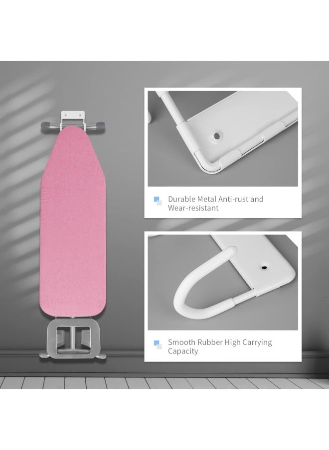 BiJun - Hai Ironing Board Hanger Wall Mount Ironing Board Holder Organizer Wall Rack Wall Mounted Ironing Board Holder Shelf For Laundry Rooms White - Image 1