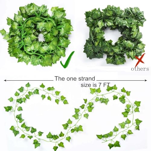 Go Hooked Artificial Hanging Creeper for Home Décor (Pack of 3, 6 Ft) | Maple Plant Leaf Garland with 30 Leaves Each | Plastic Decorative Creeper for Balcony, Walls, Garden Decoration - Image 4
