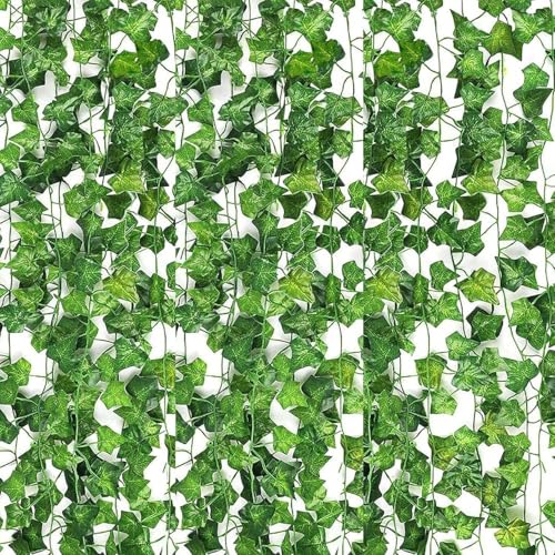 Go Hooked Artificial Hanging Creeper for Home Décor (Pack of 3, 6 Ft) | Maple Plant Leaf Garland with 30 Leaves Each | Plastic Decorative Creeper for Balcony, Walls, Garden Decoration - Image 1