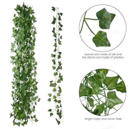 Go Hooked Artificial Hanging Creeper for Home Décor (Pack of 3, 6 Ft) | Maple Plant Leaf Garland with 30 Leaves Each | Plastic Decorative Creeper for Balcony, Walls, Garden Decoration - Image 2