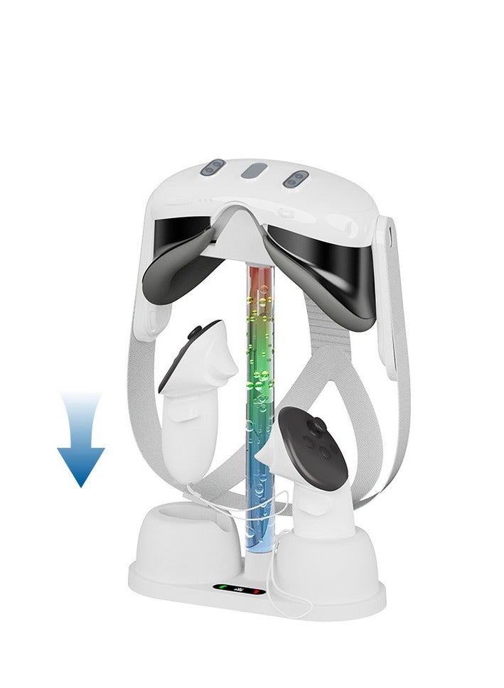 General Meta Quest 3 Controller Charging Dock, Oculus Quest3 Headset Storage Stand with RGB Light  - Image 3