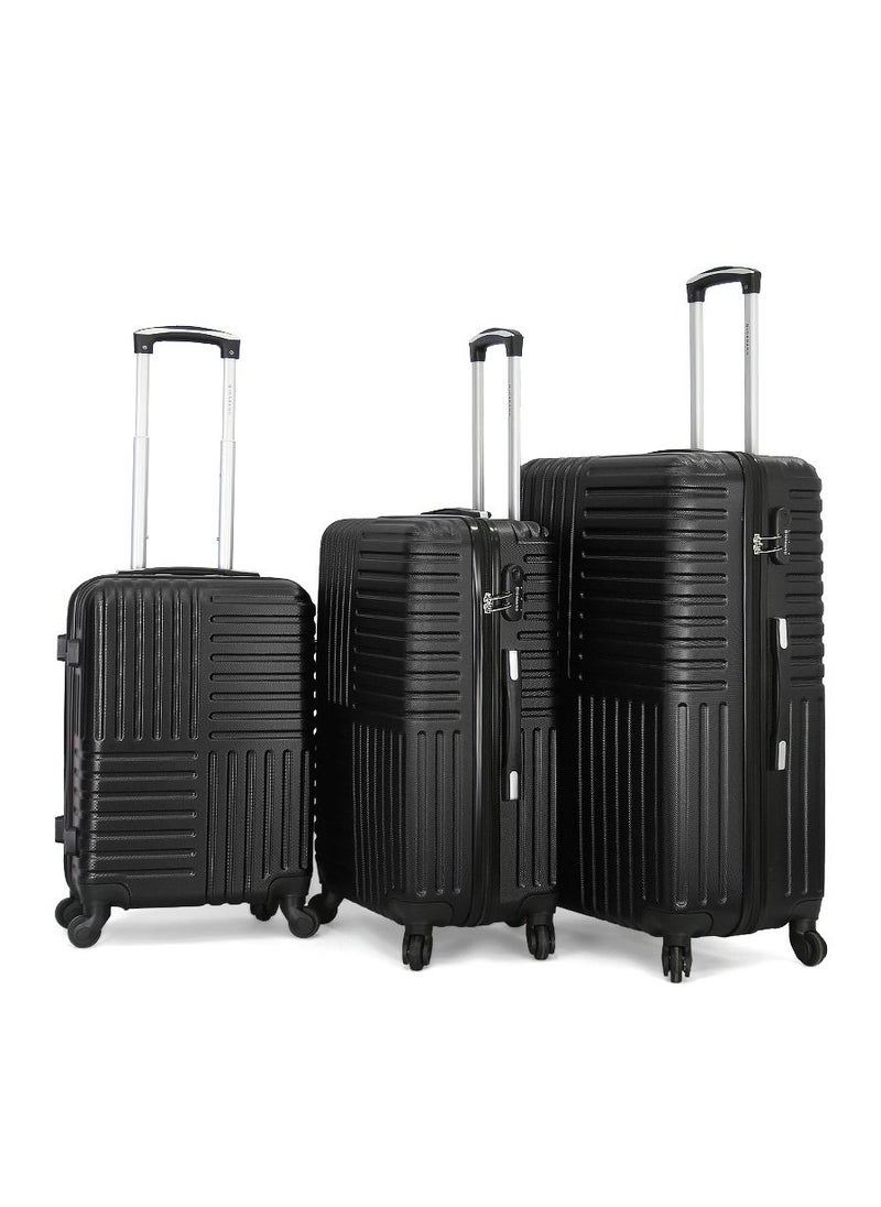 GIORDANO 3-Piece Hardside Luggage Set Black  - Image 1