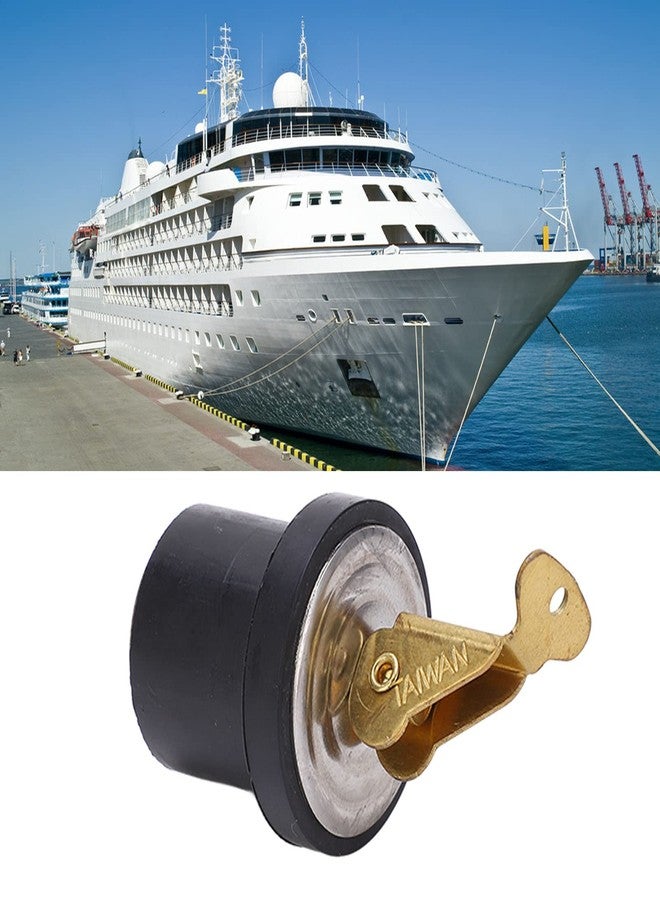 Mrisata 1/2” Boat Drain Plug, Marine Drain Plug 19mm Compression Drain Plug Brass Screw Type Rubber Boat Yacht Marine Accessories, Compression Drain Plug Boat Brass Drain Plug (7/8 inch (2974B2)) - Image 3