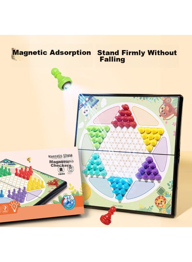 Deli Magnetic Checkers, Portable Folding Chessboard For Students And Children, Back-to Educational Board Game For Learning And Enlightenment - Image 2