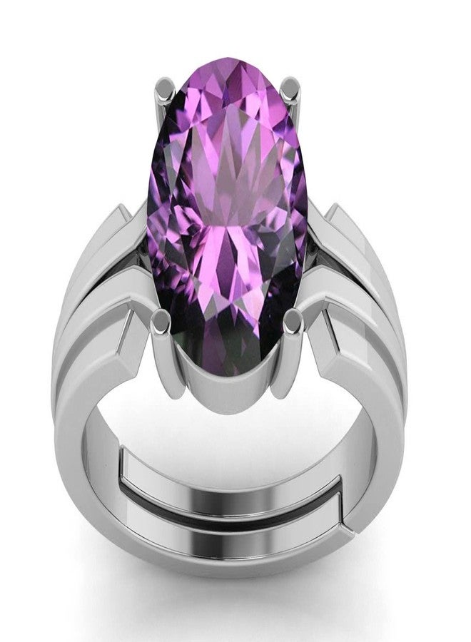 LMDPRAJAPATIS 8.25 Ratti 7.50 Carat Natural Amethyst Katela Jamuniya Stone 925 Sterling Silver Ring For Men And Women - Image 1