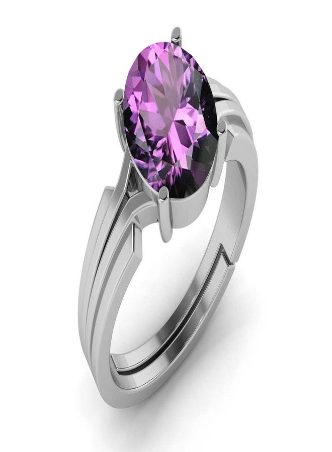 LMDPRAJAPATIS 8.25 Ratti 7.50 Carat Natural Amethyst Katela Jamuniya Stone 925 Sterling Silver Ring For Men And Women - Image 2