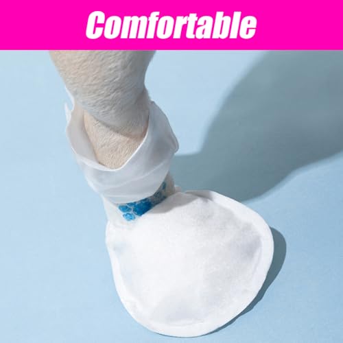 Hodaqe 20Pcs Disposable Pets Shoes Foot Cover with Adhesive Tapes for Dog Walking Outdoor Waterproof Protector (Suitable for Less 12Kg) - Image 3