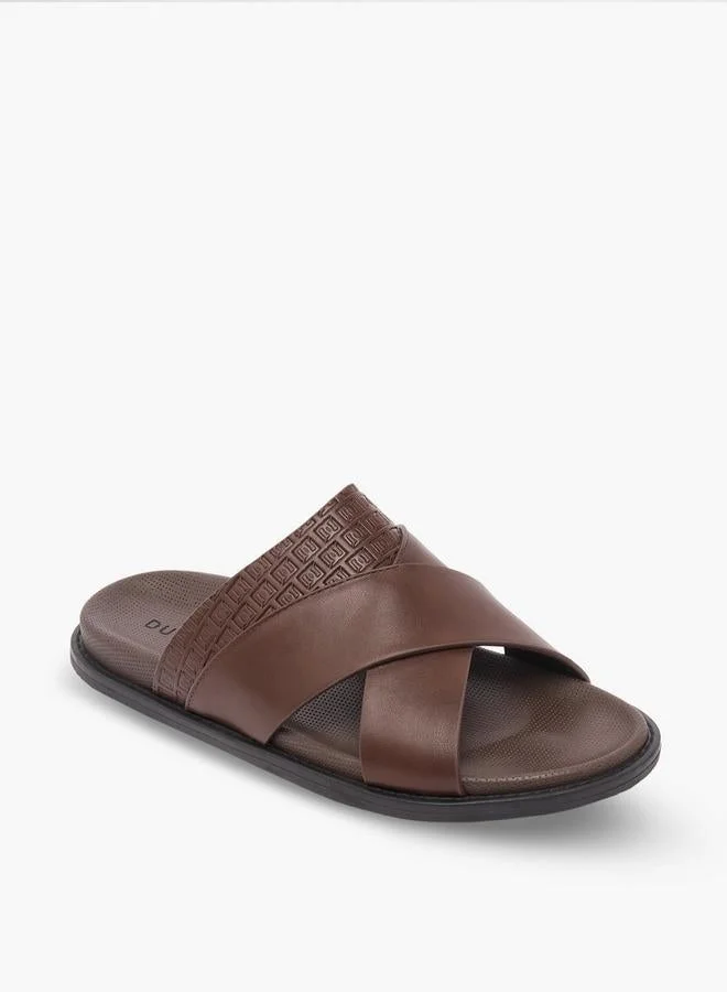 دوتشيني Men Cross Strap Comfort Sandals
