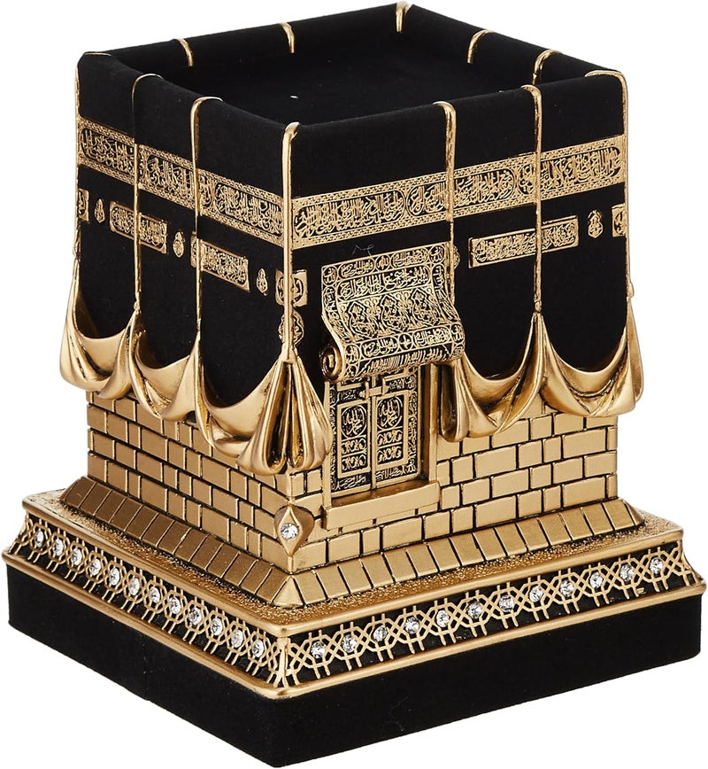 Gunes Home Table Decor Kaba Replica Model Showpiece Bookend Eid Gift (Large, Gold) - Image 1