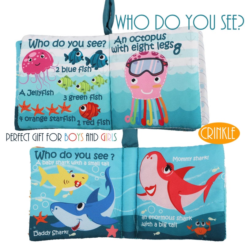 Bebe Mondo Baby Books Toys Gifts, Touch and Feel Cloth Crinkle Books for Babies,Infant Toddler Baby 0-3-6-12-18 Months, Early Learning Toys 6 to 12 Months 1-2 Years Old, Easter Shower Gift for Boys Girls,6 PCS - Image 2